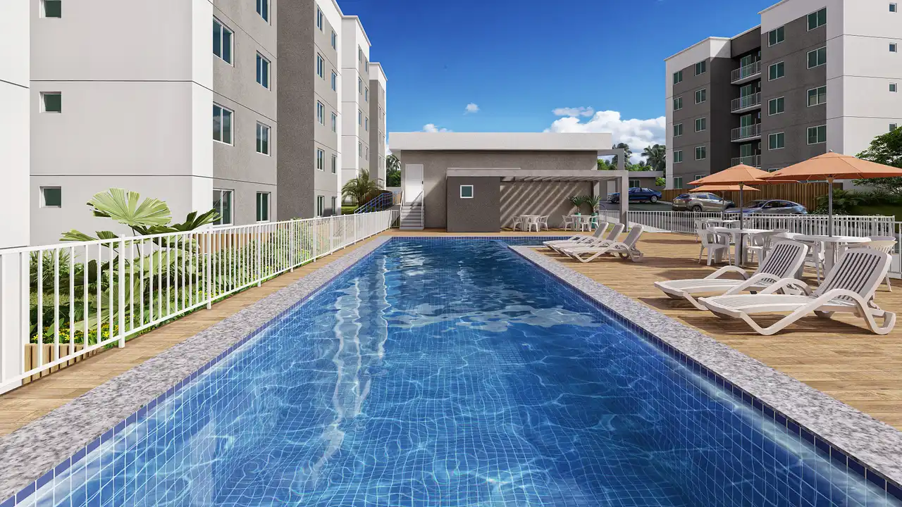 Piscina com raia - Apartamento à venda no Duo Reserva Tangará, com 2 quartos e 66m²