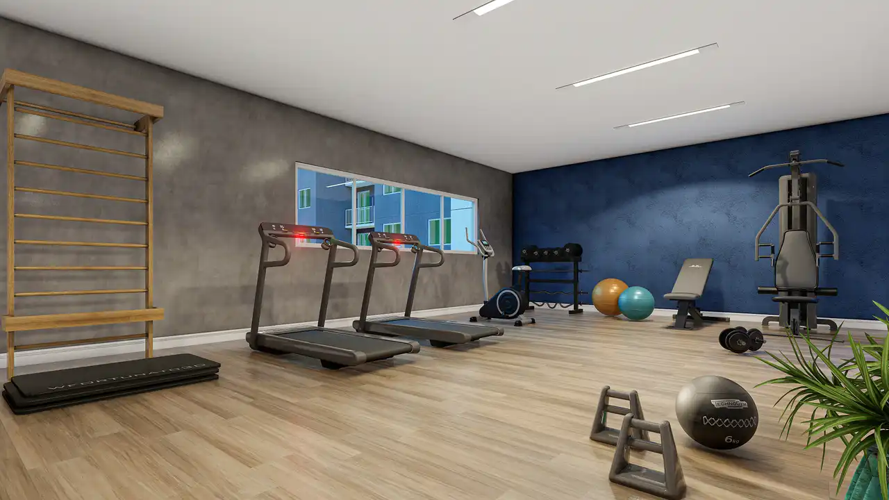 Academia - Apartamento à venda no Duo Reserva Tangará, com 2 quartos e 66m²
