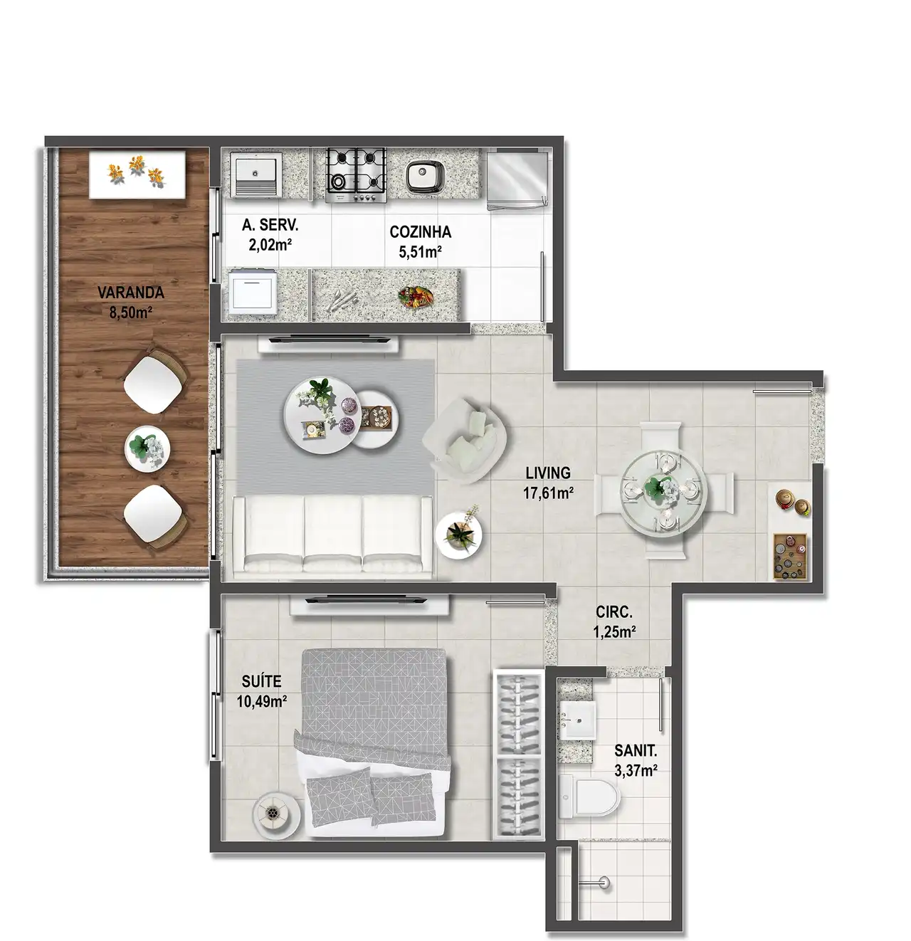 Planta -  - Robson Cunha Imóveis