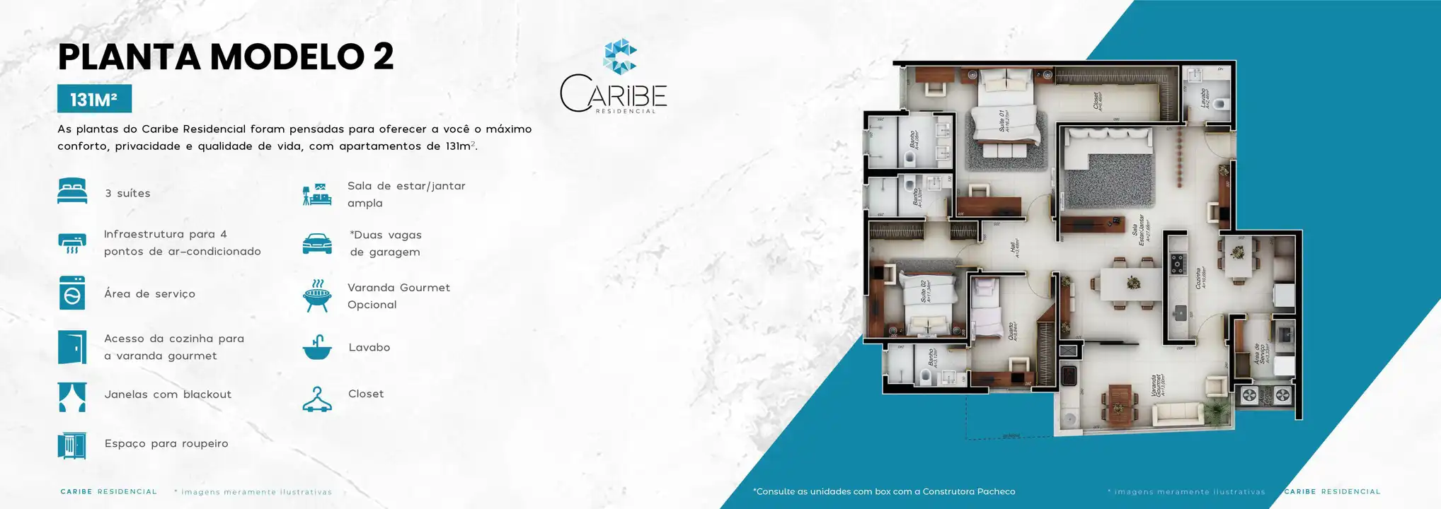 Apartamento tipo - finais 01 e 02
