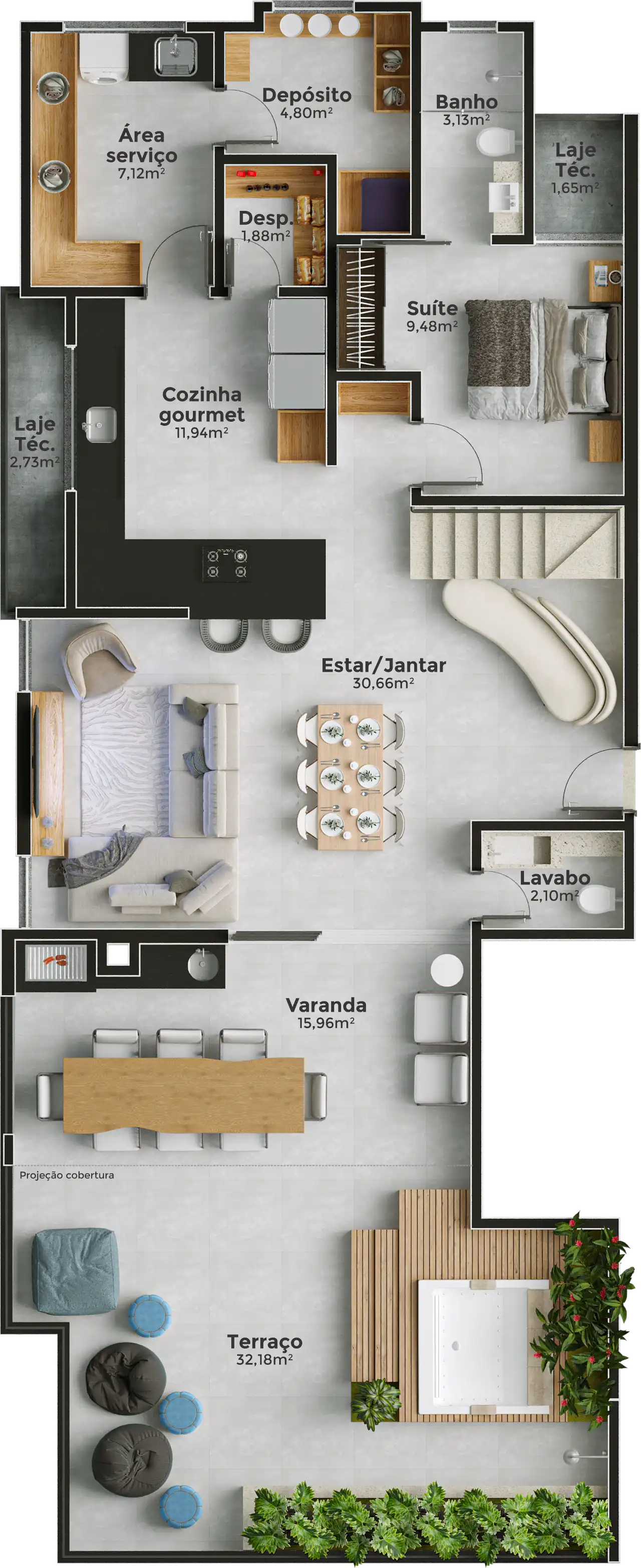 Planta duplex - Pav Inferior