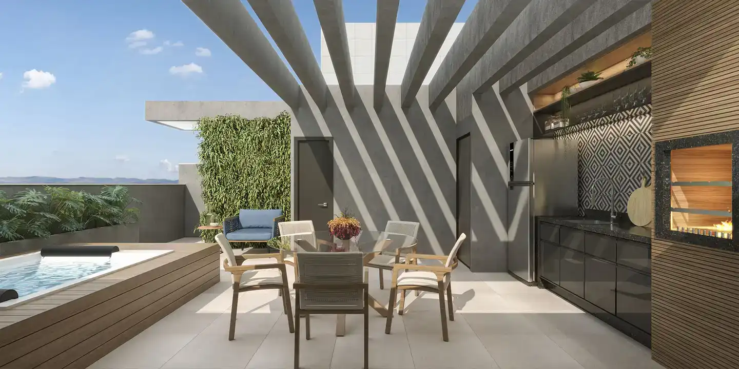 Terraço cobertura - Apartamento Garden à venda no Maria Luiza com 3 quartos e 100m²
